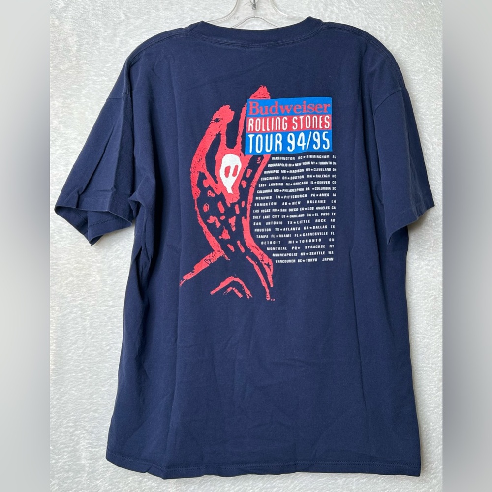 Rolling Stones Tour 94/95 Navy Tee Mens.